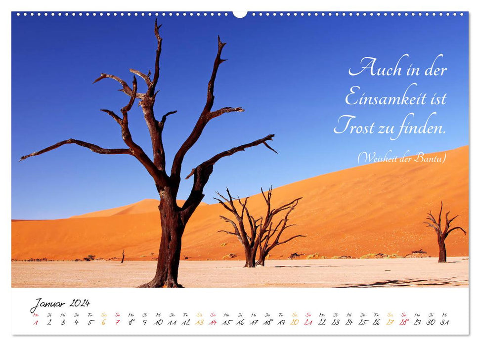AFRIQUE - Continent de la poésie (Calvendo Premium Wall Calendar 2024) 