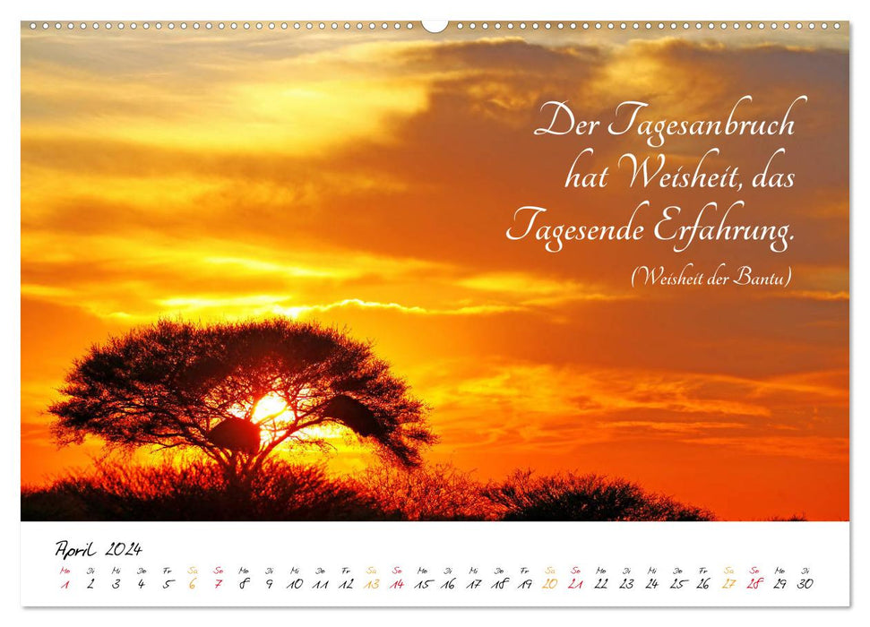 AFRIQUE - Continent de la poésie (Calvendo Premium Wall Calendar 2024) 