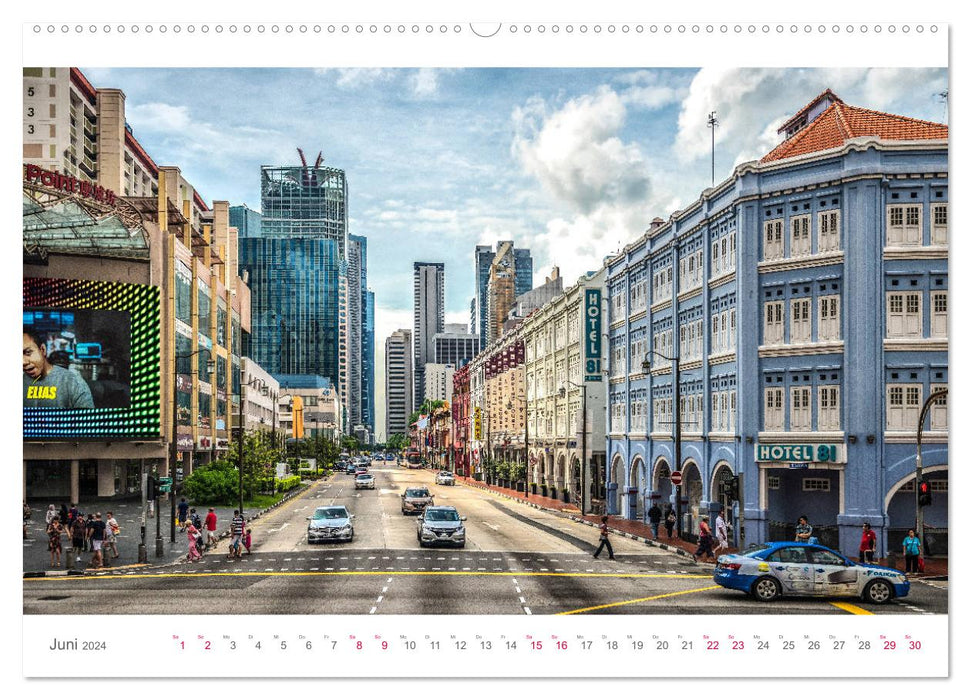 Singapur, Metropole in Asien (CALVENDO Wandkalender 2024)
