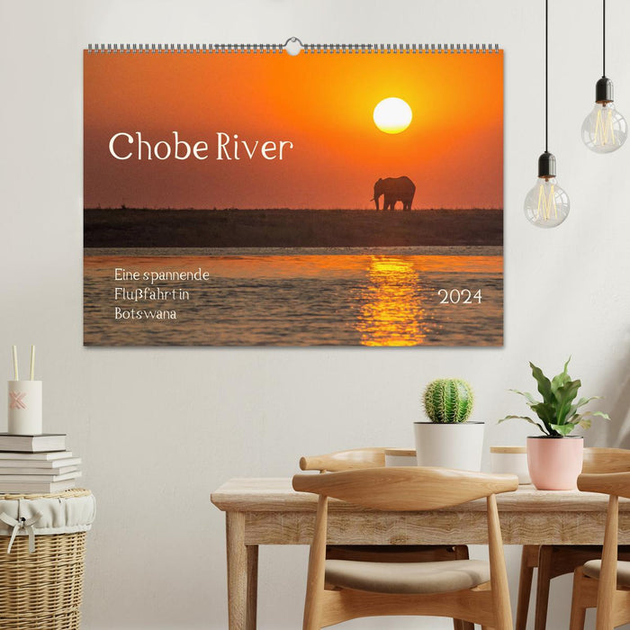 Chobe River - Eine spannende Flussfahrt in Botswana (CALVENDO Wandkalender 2024)