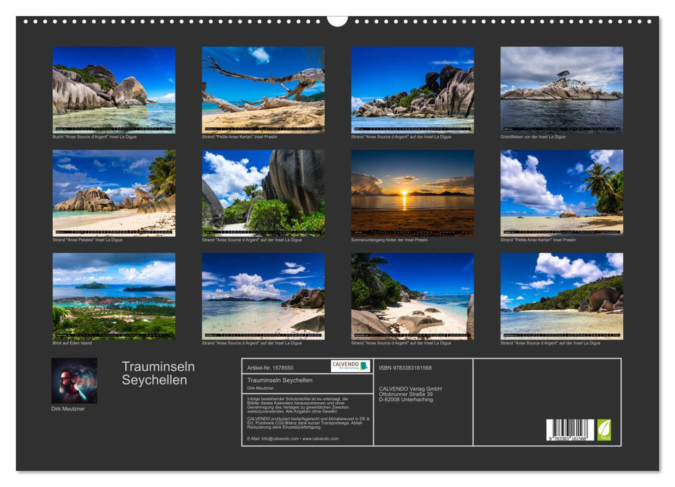 Dream Islands Seychelles (CALVENDO Wall Calendar 2024) 