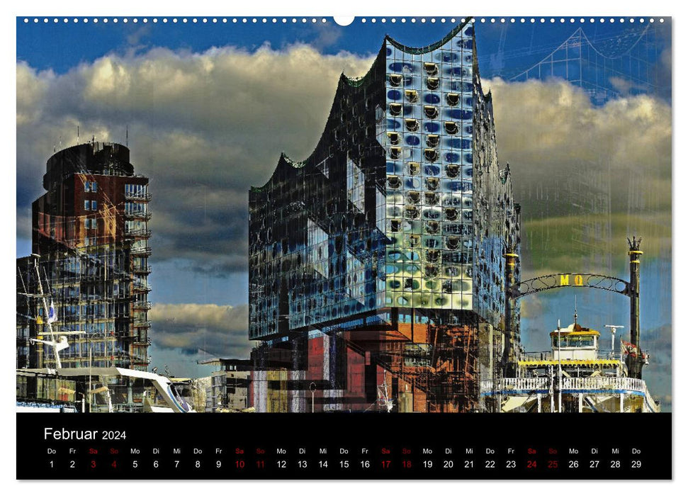 Elbphilharmonie-ARTig (CALVENDO Wandkalender 2024)