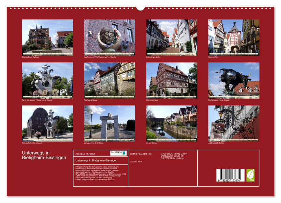 On the road in Bietigheim-Bissingen (CALVENDO Premium wall calendar 2024) 