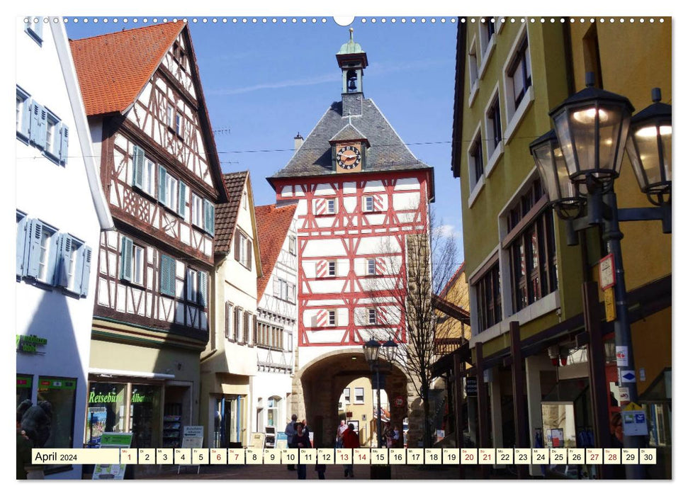 On the road in Bietigheim-Bissingen (CALVENDO Premium wall calendar 2024) 