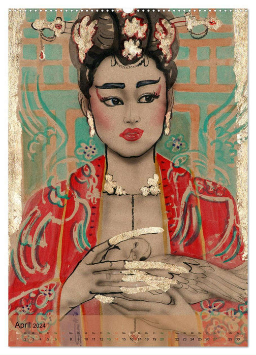 China Girls - Burlesque Sketches (CALVENDO Premium Wandkalender 2024)