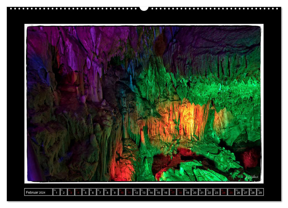 Tropfstein Dechenhöhle (CALVENDO Premium Wandkalender 2024)