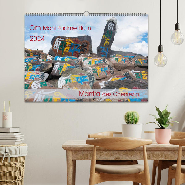 Om Mani Padme Hum – Mantra de Chenrezig (Calendrier mural CALVENDO 2024) 