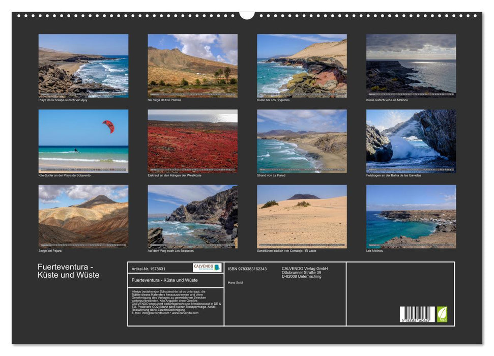 Fuerteventura - coast and desert (CALVENDO wall calendar 2024) 