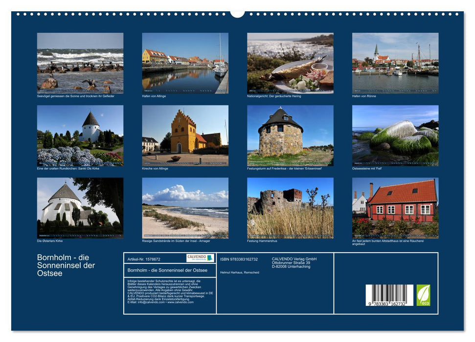 Bornholm - sunny island in the Baltic Sea (CALVENDO Premium Wall Calendar 2024) 