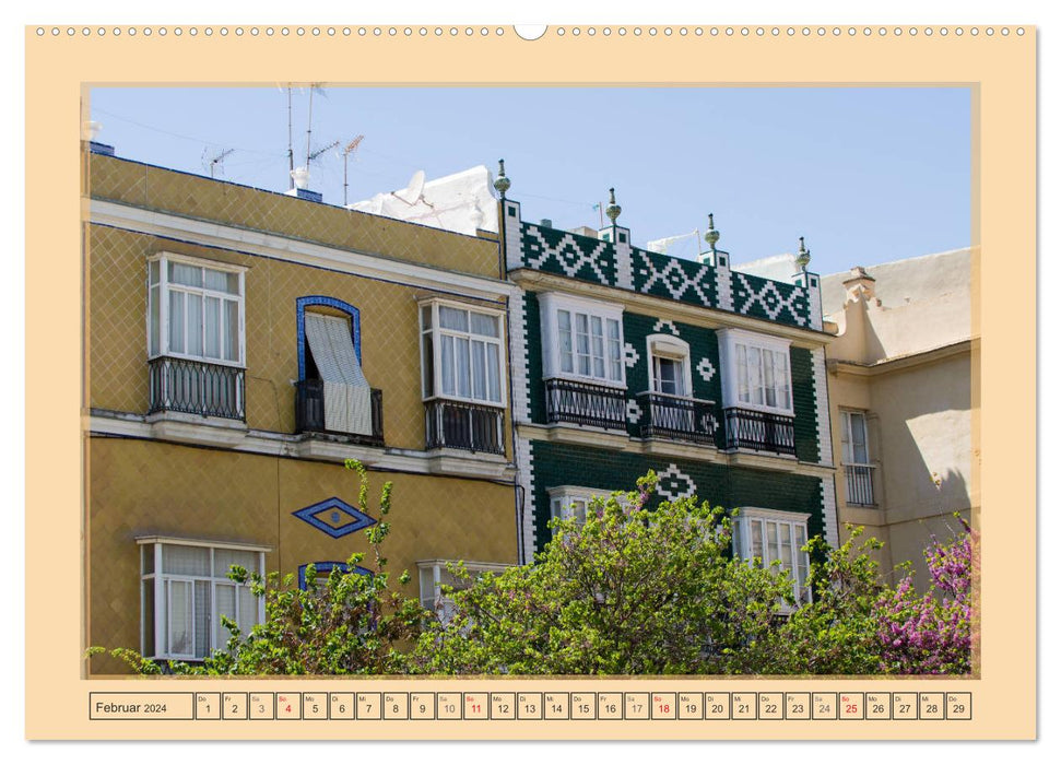 Cadiz - the white city on the Atlantic Ocean (CALVENDO wall calendar 2024) 