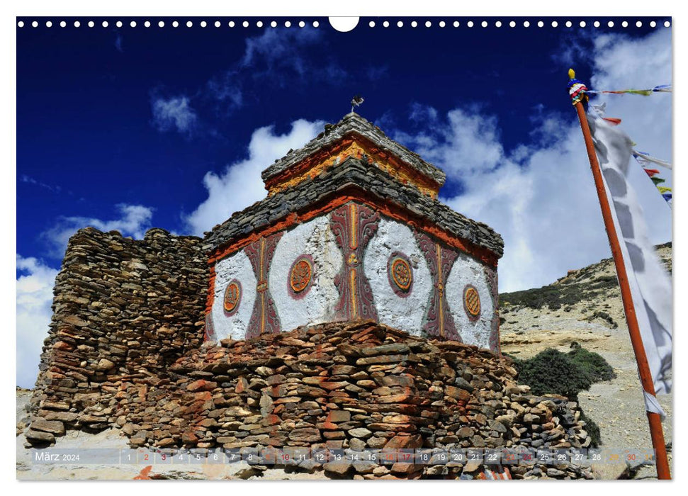 Stupas – Bâtiments sacrés bouddhistes 2024 (Calendrier mural CALVENDO 2024) 