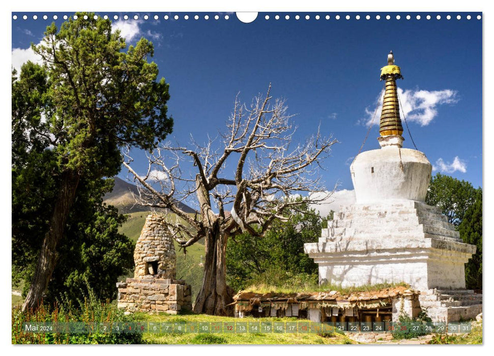 Stupas – Bâtiments sacrés bouddhistes 2024 (Calendrier mural CALVENDO 2024) 