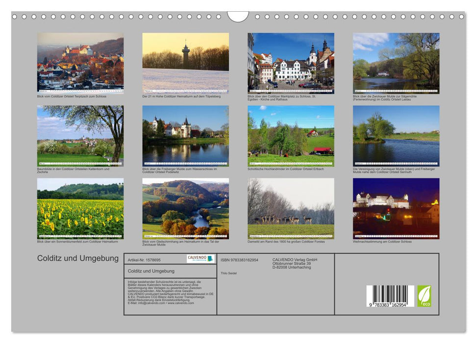 Colditz and surrounding areas (CALVENDO wall calendar 2024) 