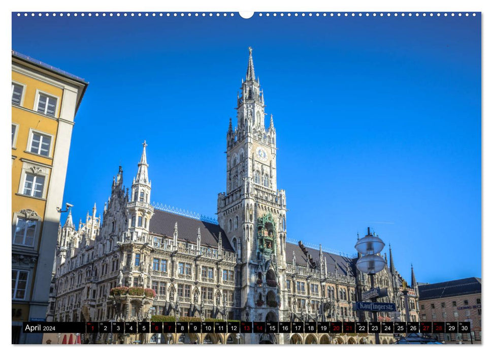 Discover Munich - The beauty of the Bavarian metropolis (CALVENDO Premium Wall Calendar 2024) 