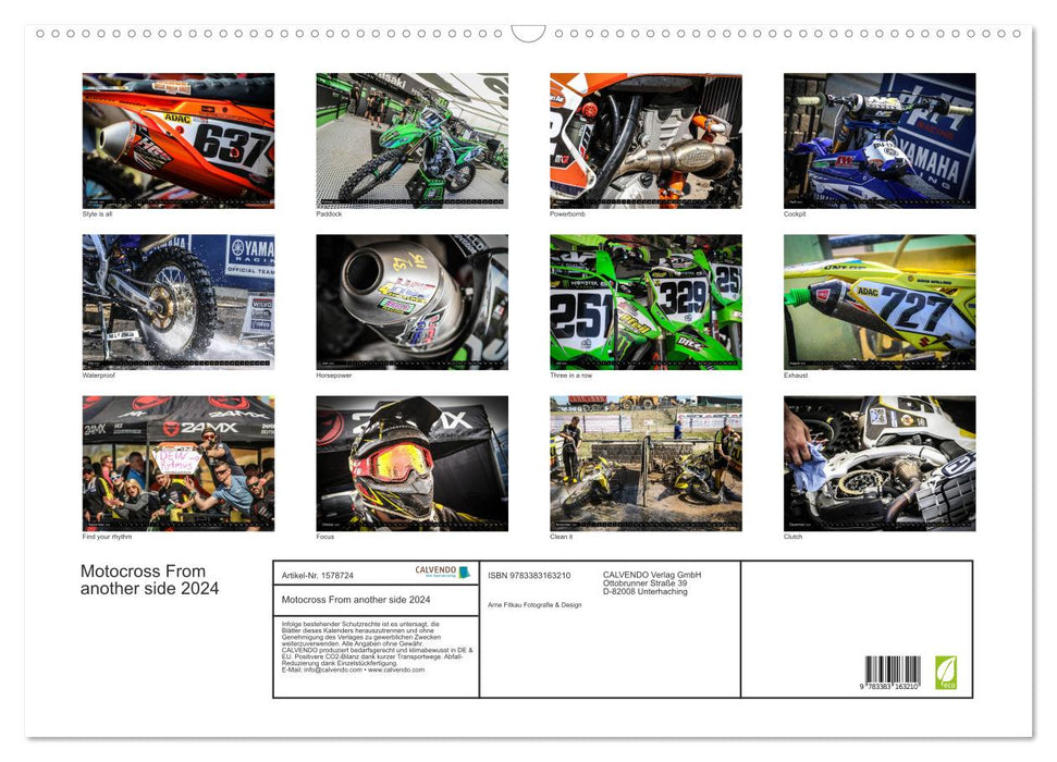 Motocross From another side 2024 (CALVENDO wall calendar 2024) 