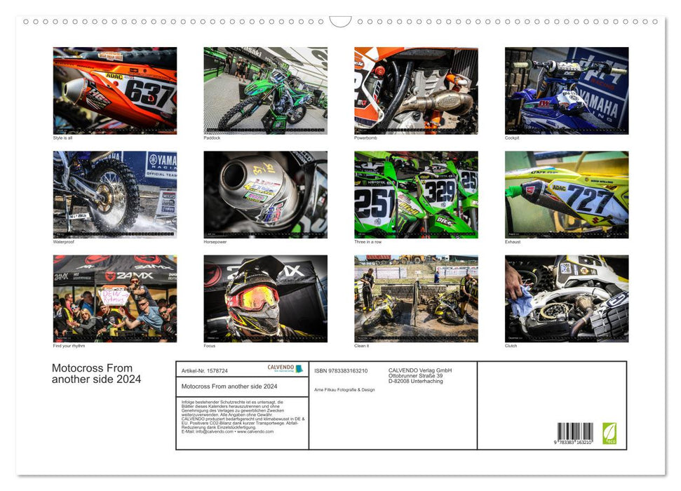 Motocross From another side 2024 (CALVENDO Wandkalender 2024)