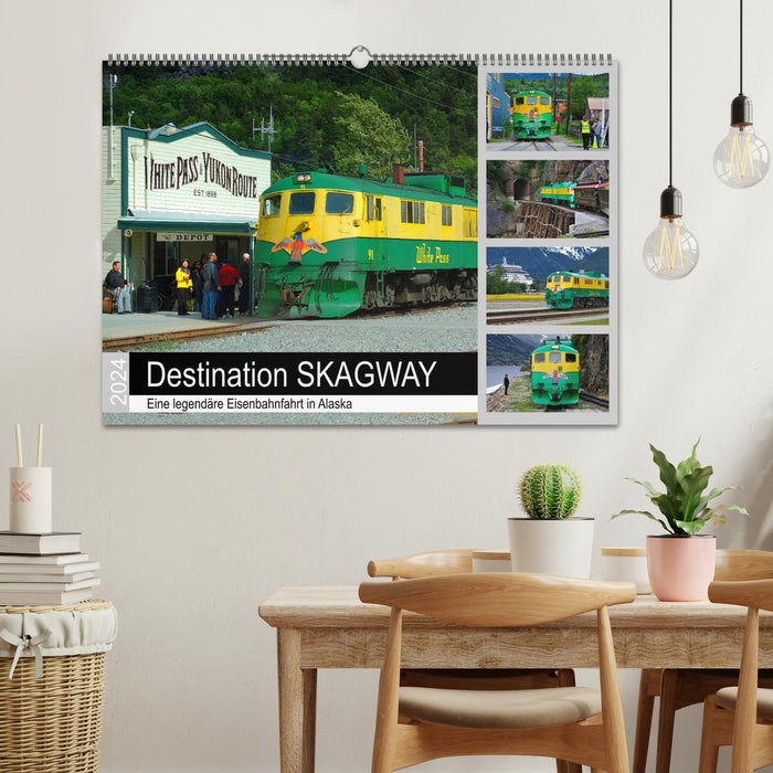 Destination SKAGWAY – Un voyage ferroviaire légendaire en Alaska (Calendrier mural CALVENDO 2024) 