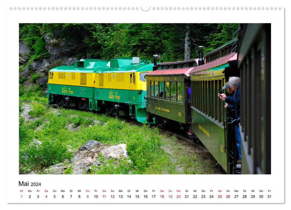 Destination SKAGWAY - Eine legendäre Eisenbahnfahrt in Alaska (CALVENDO Wandkalender 2024)