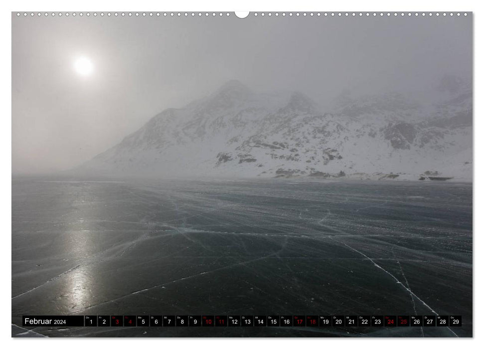 Piz Bernina - Highlights from the Upper Engadine (CALVENDO Premium Wall Calendar 2024) 