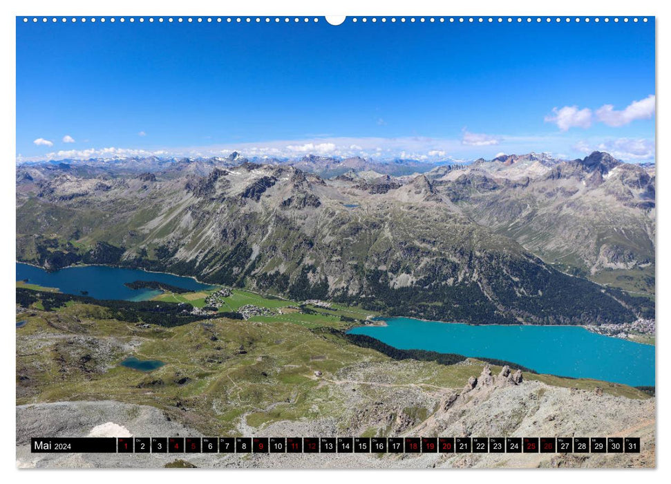 Piz Bernina - Highlights from the Upper Engadine (CALVENDO Premium Wall Calendar 2024) 