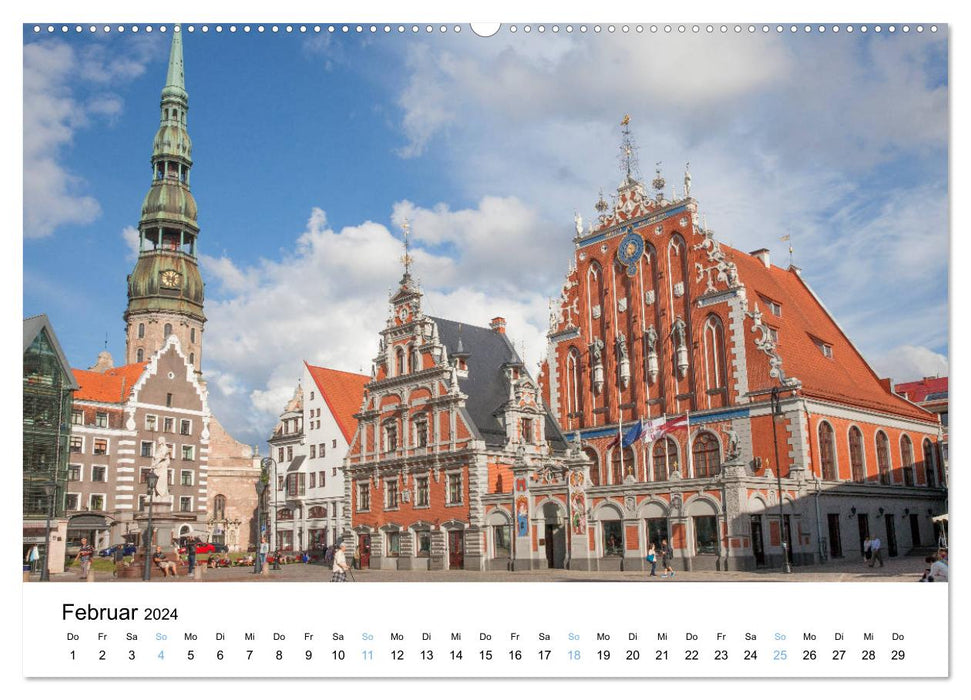 Riga - Metropole des Baltikums (CALVENDO Wandkalender 2024)