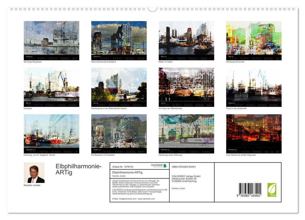 Elbphilharmonie-ARTig (CALVENDO Premium Wall Calendar 2024) 