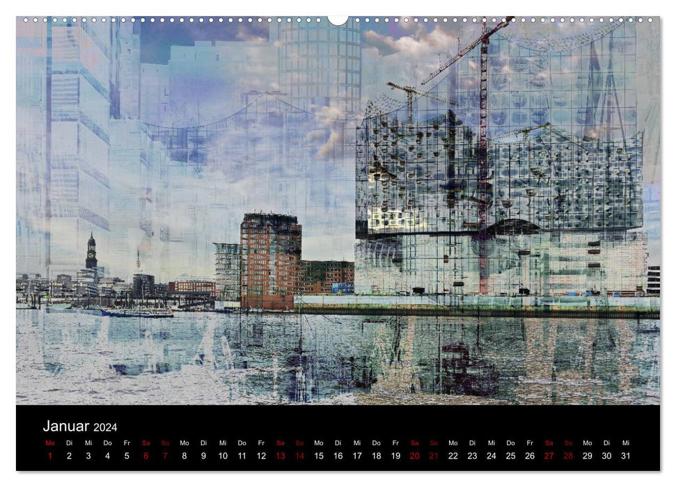 Elbphilharmonie-ARTig (CALVENDO Premium Wandkalender 2024)