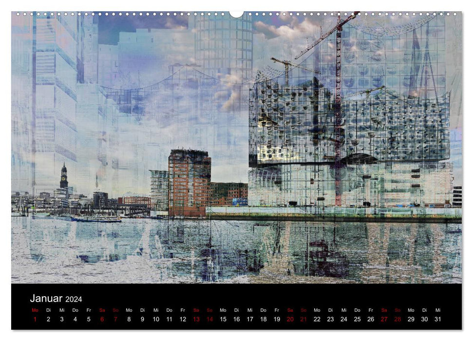 Elbphilharmonie-ARTig (CALVENDO Premium Wall Calendar 2024) 