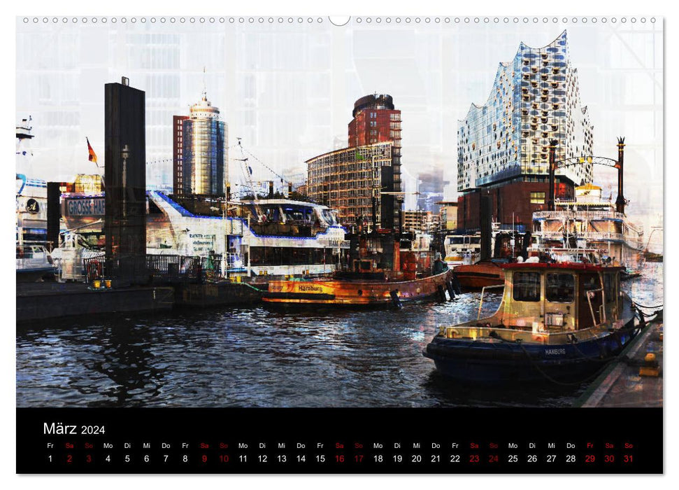 Elbphilharmonie-ARTig (CALVENDO Premium Wandkalender 2024)