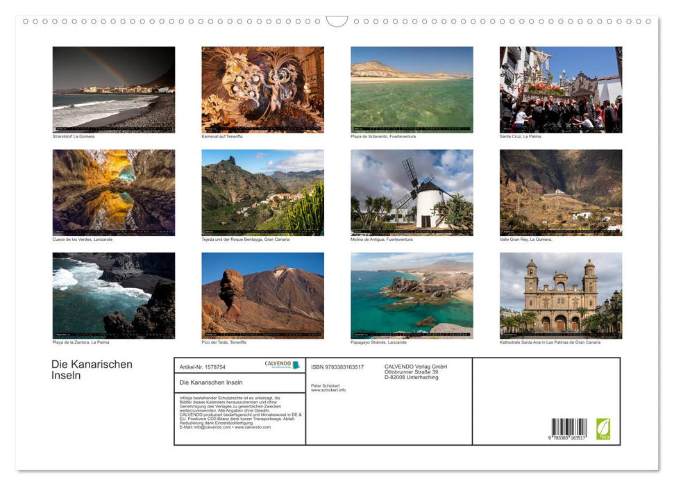 The Canary Islands (CALVENDO wall calendar 2024) 