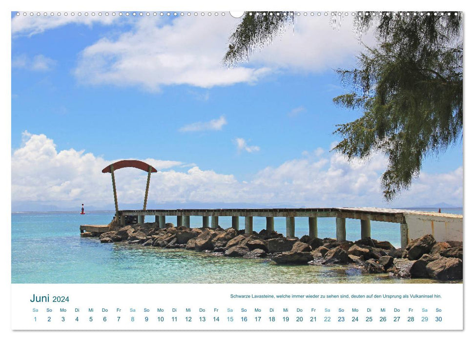 Île de Huahine dans les mers du Sud - paradis au bout du monde (calendrier mural CALVENDO 2024) 