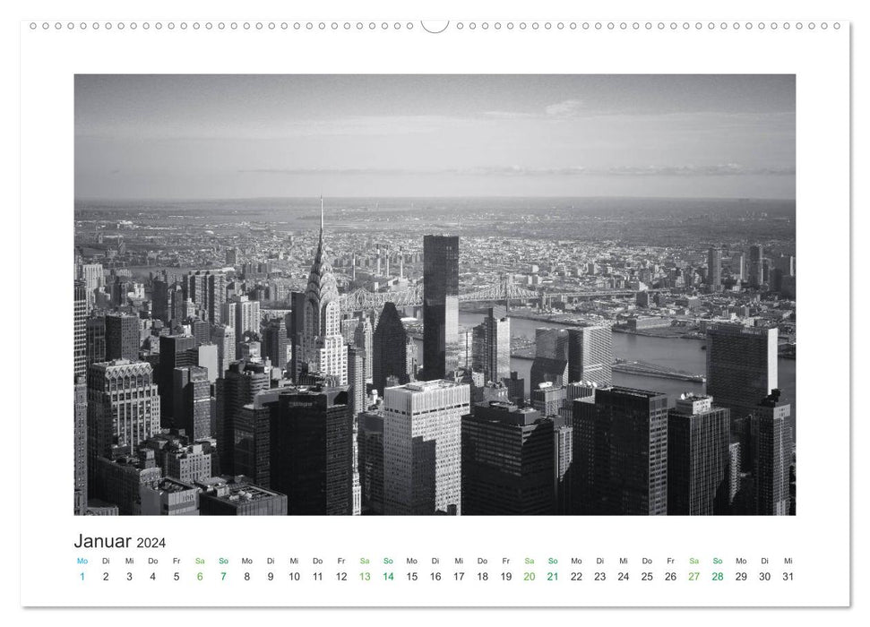 New York in schwarz weiss (CALVENDO Wandkalender 2024)