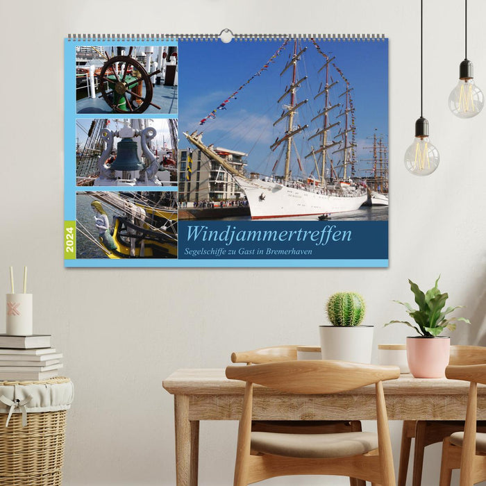 Windjammer meeting - sailing ships visiting Bremerhaven (CALVENDO wall calendar 2024) 