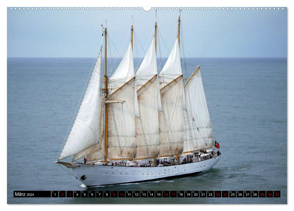 Windjammer meeting - sailing ships visiting Bremerhaven (CALVENDO wall calendar 2024) 