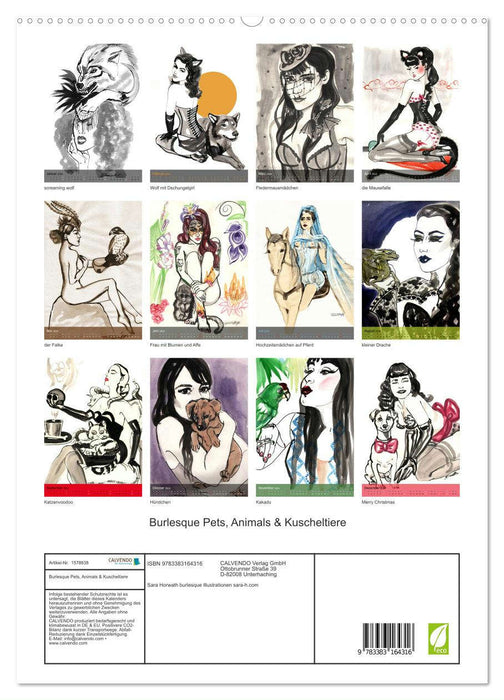Animaux burlesques, animaux de compagnie et peluches (Calendrier mural CALVENDO Premium 2024) 