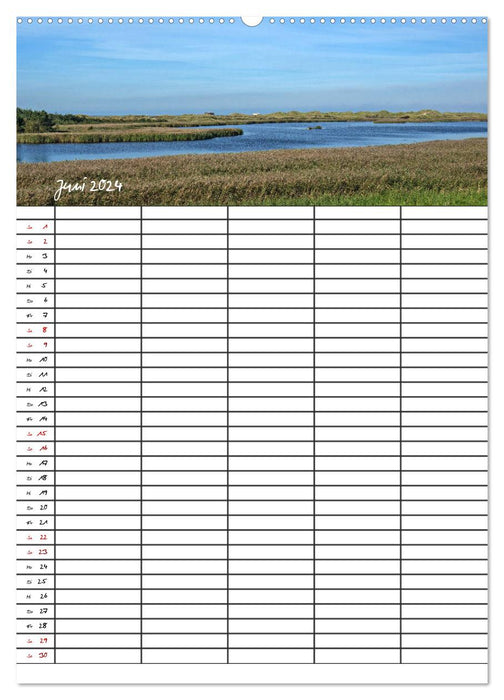 Planificateur familial St. Peter Ording (Calvendo Premium Wall Calendar 2024) 