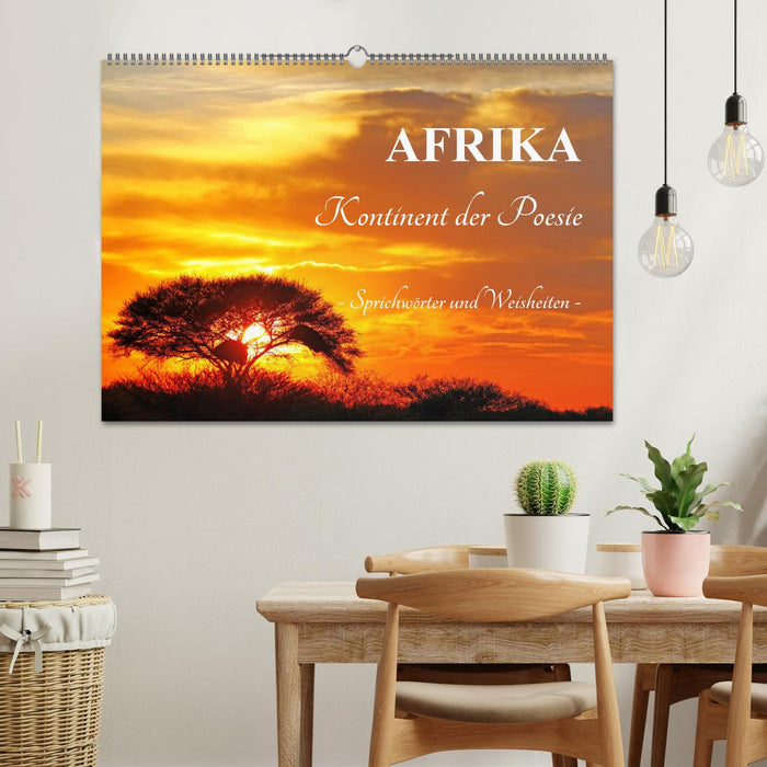 AFRIQUE - Continent de la Poésie (Calendrier mural CALVENDO 2024) 