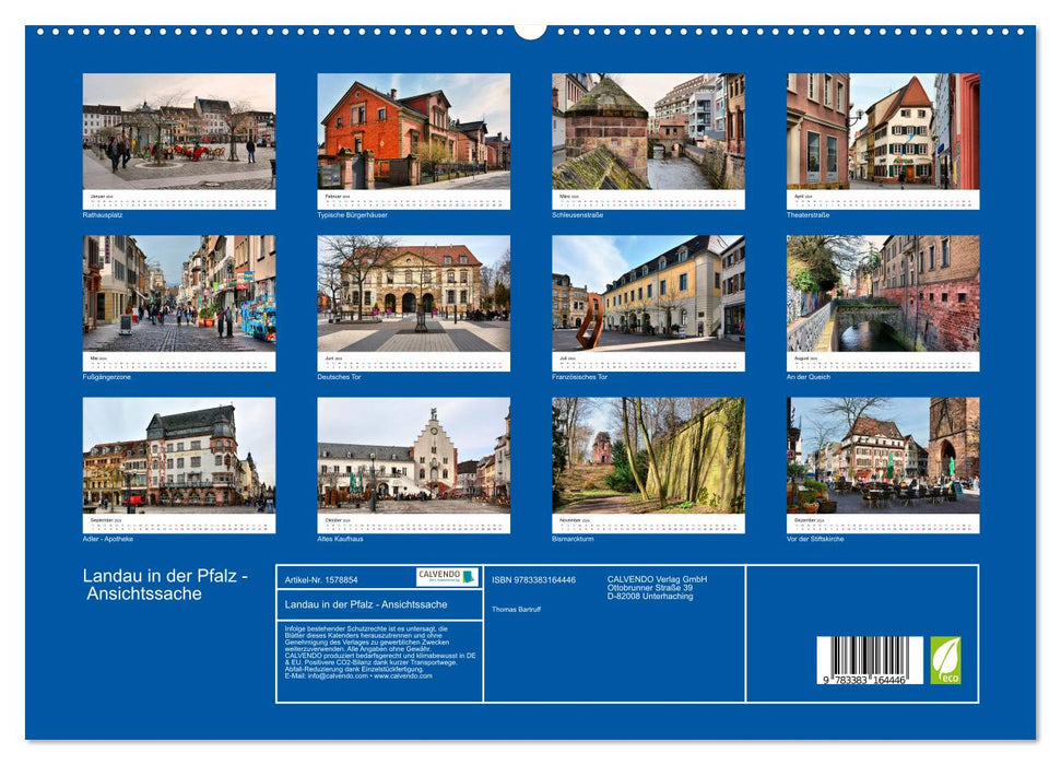 Landau in der Pfalz - Ansichtssache (CALVENDO Premium Wandkalender 2024)