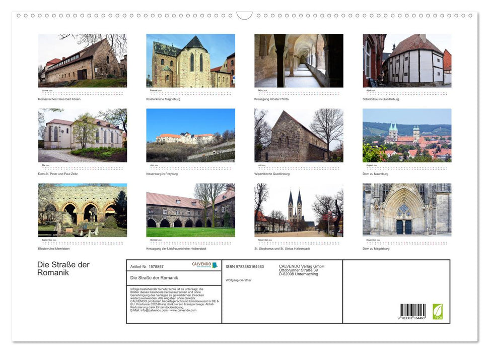 The Romanesque Road (CALVENDO wall calendar 2024) 