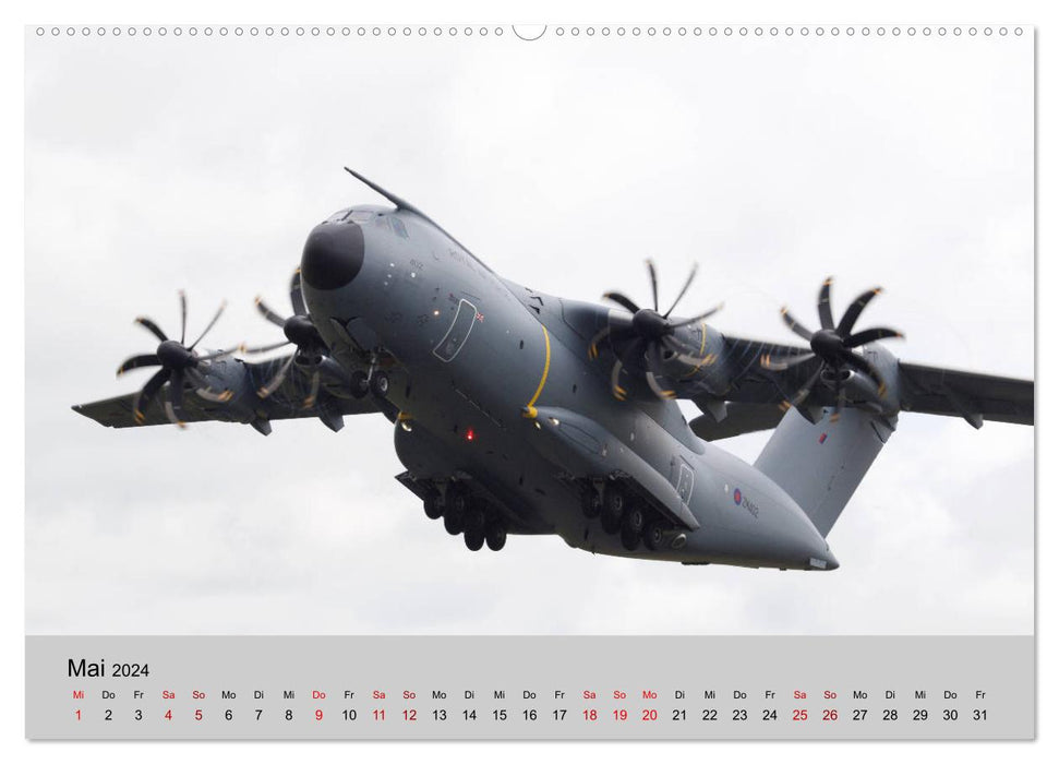 Avions de transport Airbus A400M Atlas (calendrier mural CALVENDO 2024) 