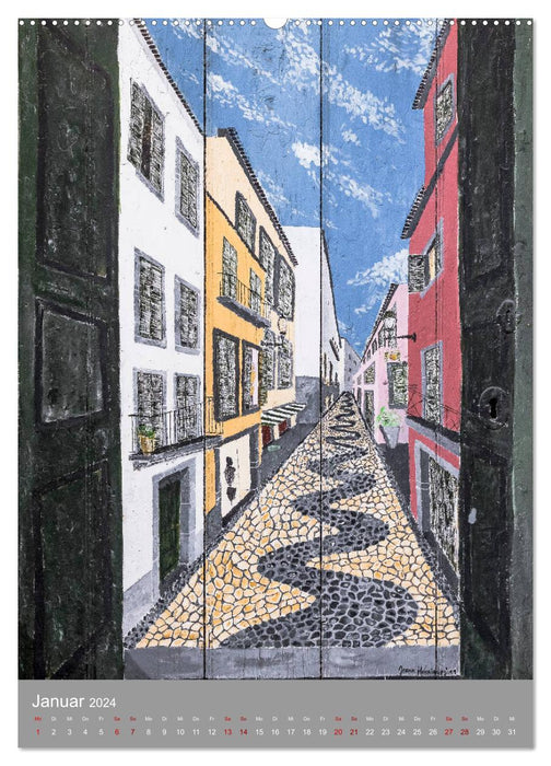 Street Art - Funchal's Doors of Imagination (CALVENDO Premium Wall Calendar 2024) 