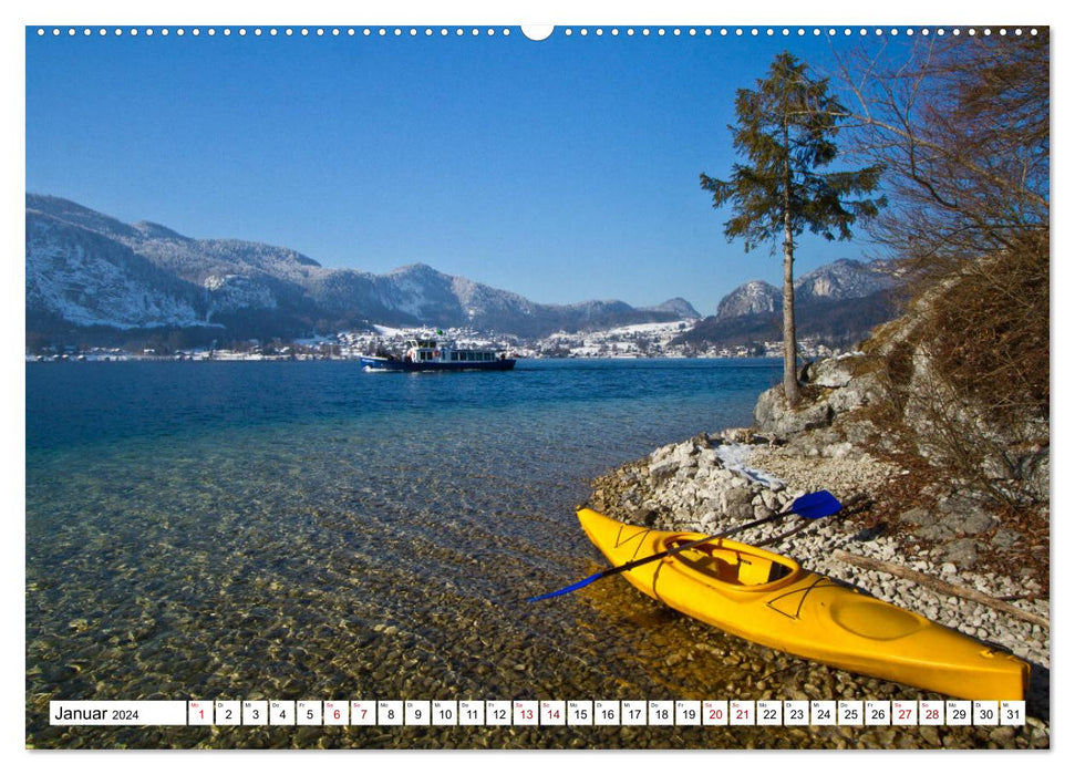 Kayak tour on Lake Wolfgang (CALVENDO Premium Wall Calendar 2024) 