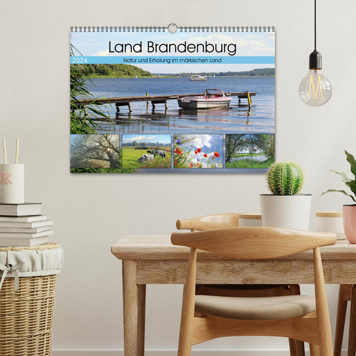 State of Brandenburg - Nature and relaxation in the Brandenburg region (CALVENDO wall calendar 2024) 