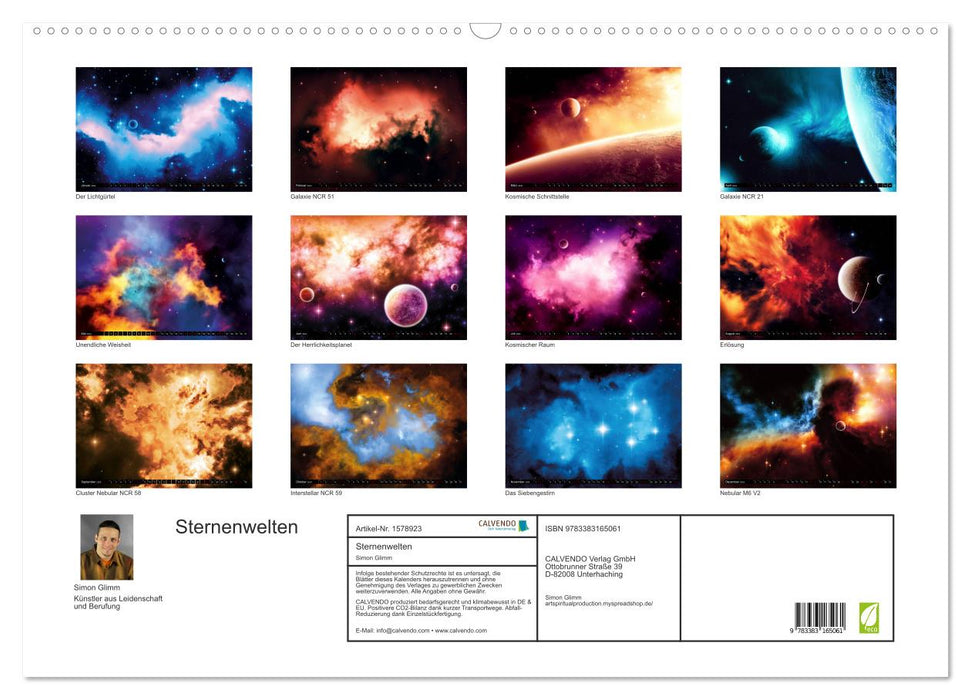 Starry worlds (CALVENDO wall calendar 2024) 