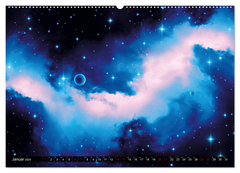 Starry worlds (CALVENDO wall calendar 2024) 