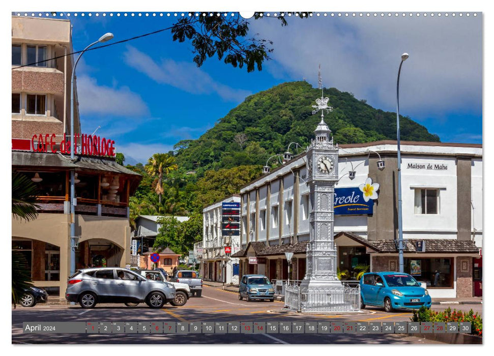 Seychelles - Îles dans l'océan (Calvendo Premium Wall Calendar 2024) 