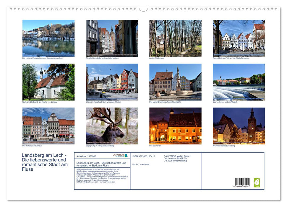 Landsberg am Lech - The lovely and romantic town on the river (CALVENDO wall calendar 2024) 