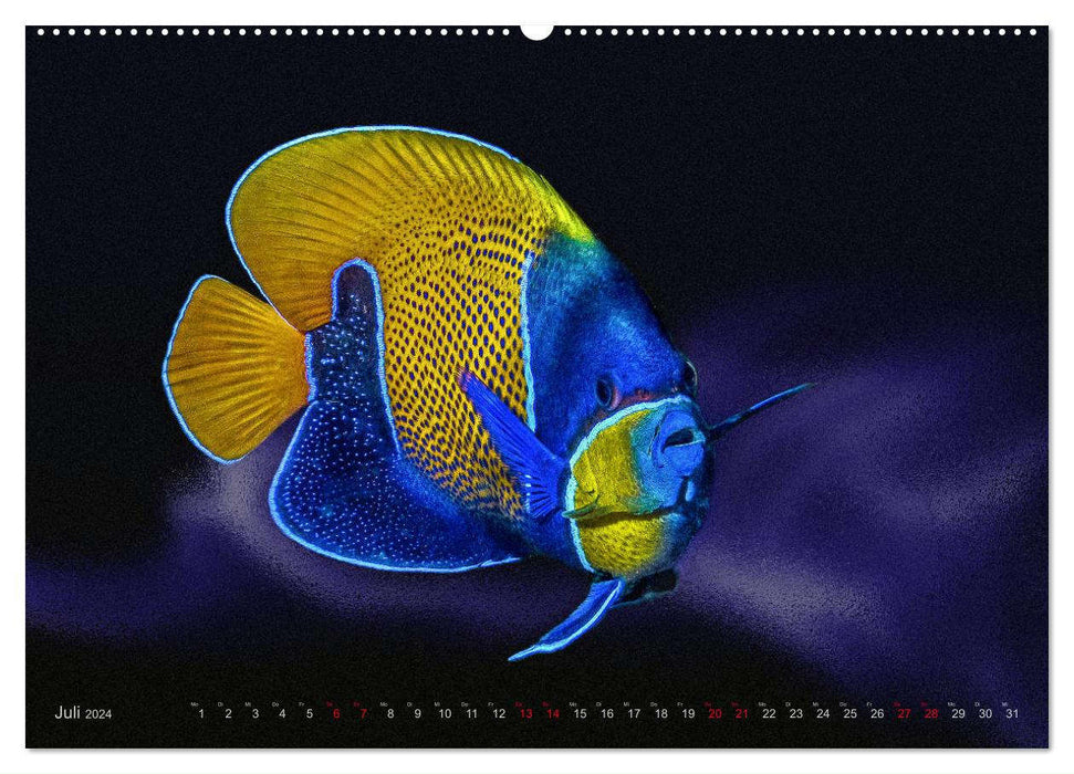 Artwork Unterwasser - Erlebnis Tauchen (CALVENDO Premium Wandkalender 2024)