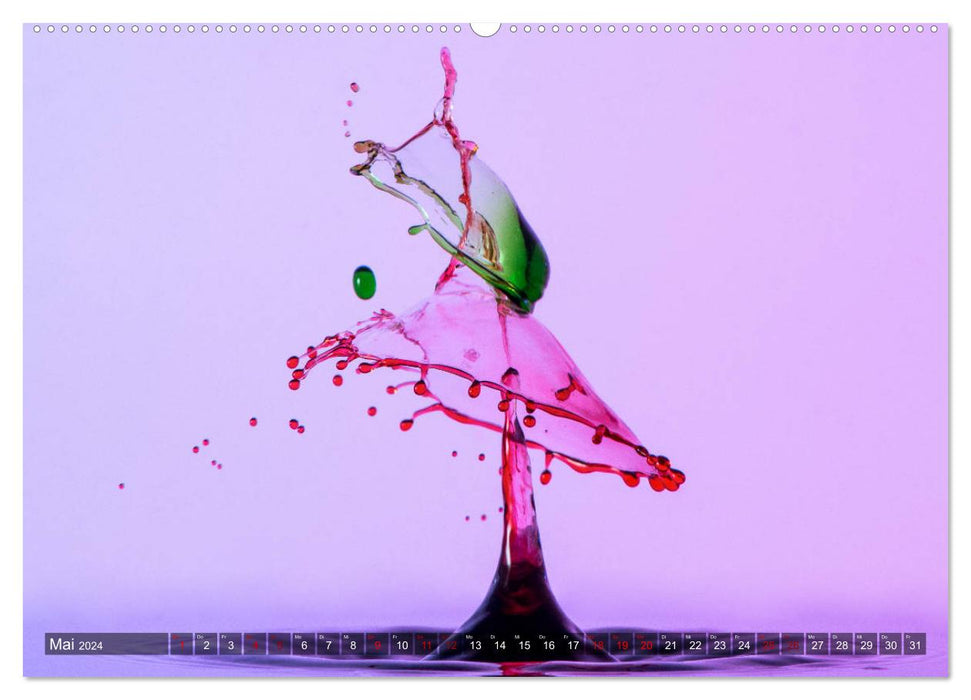 Liquid Art, fascination with drop photography (CALVENDO wall calendar 2024) 