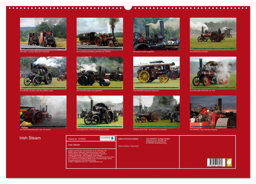 Irish Steam - 50th Steam Meeting in Stradbally (CALVENDO Wall Calendar 2024) 